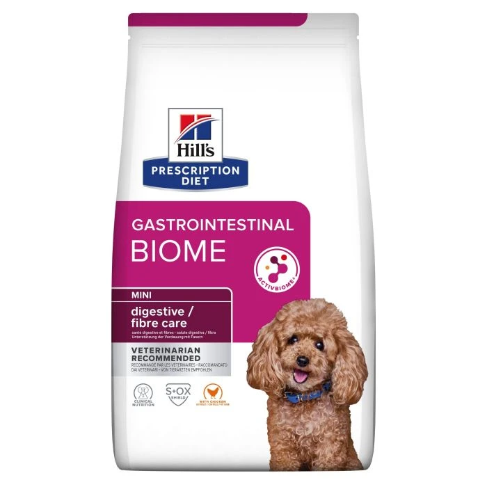 Hill's Prescription Diet Gastrointestinal Biome Mini Croquettes Pour Petit Chien Au Poulet 1 Hill's Prescription Diet Gastrointestinal Biome Mini Croquettes Pour Petit Chien Au Poulet