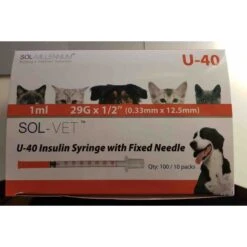 Seringue Insuline Caninsulin 40 UI Montée 1ml - Boîte De 100 Seringues
