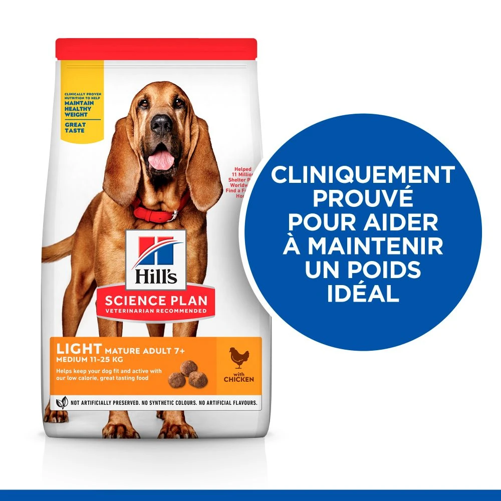 Hill's Science Plan Mature Adult Light Croquettes Pour Chien Sénior Medium Au Poulet - 14Kg 3 Hill's Science Plan Mature Adult Light Croquettes Pour Chien Sénior Medium Au Poulet - 14Kg – Image 3