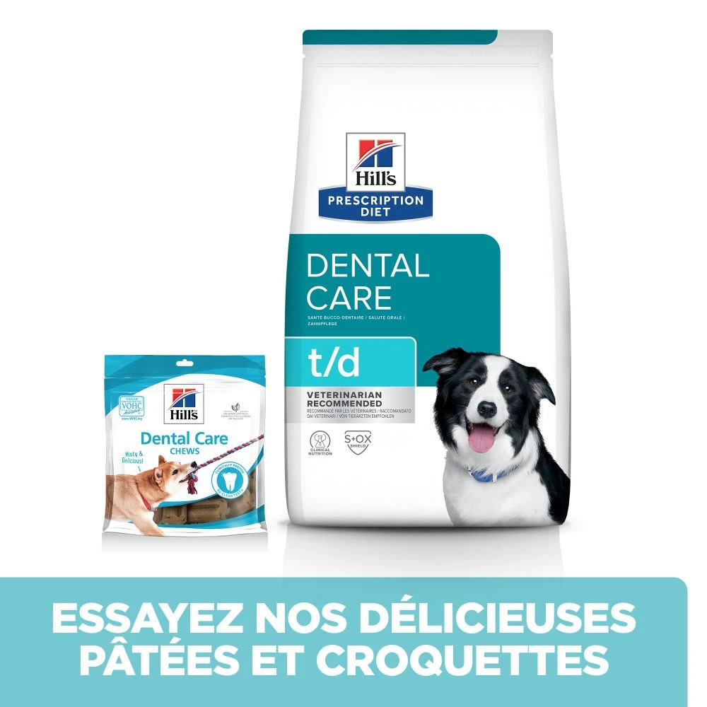 Hill's Prescription Diet T/D Dental Care Croquettes Pour Chien Au Poulet 4 Hill's Prescription Diet T/D Dental Care Croquettes Pour Chien Au Poulet – Image 4
