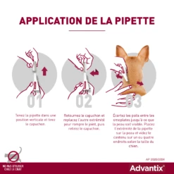 Bayer Advantix Grand Chien 25-40Kg -Magasin De Fournitures Pour Chiens De Compagnie advantix application de la pipette 1 2