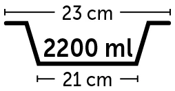 Flamingo Gamelle Kena Noir 23cm 2200ml 2 Flamingo Gamelle Kena Noir 23cm 2200ml – Image 2