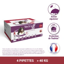 CEVA Vectra 3D -Magasin De Fournitures Pour Chiens De Compagnie vectra 3d 40kg 12pip 1